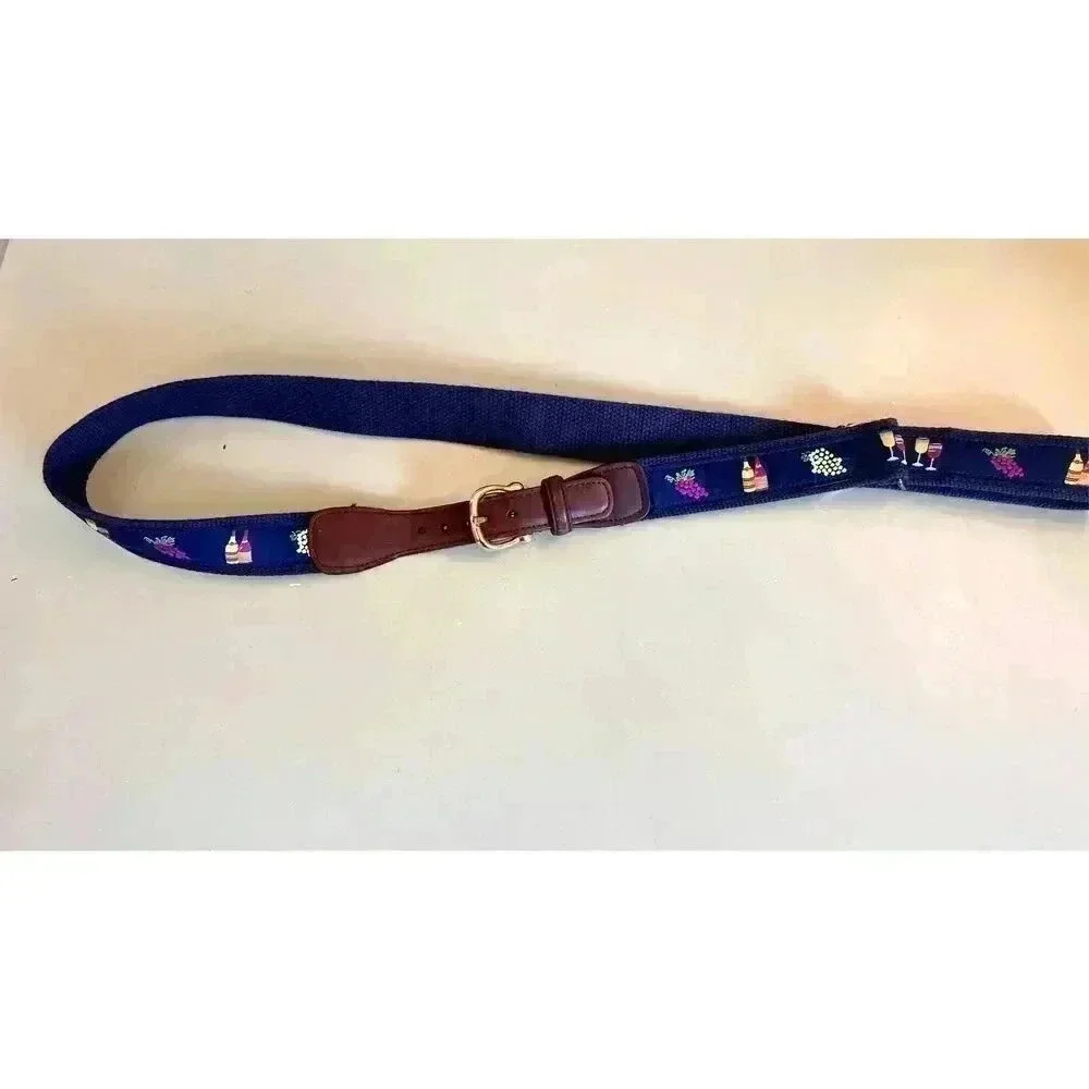 Vintage Alynn Grape Wine Standard Fit Izod Ribbon Leather Belt Women‎